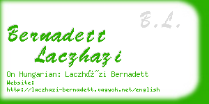 bernadett laczhazi business card